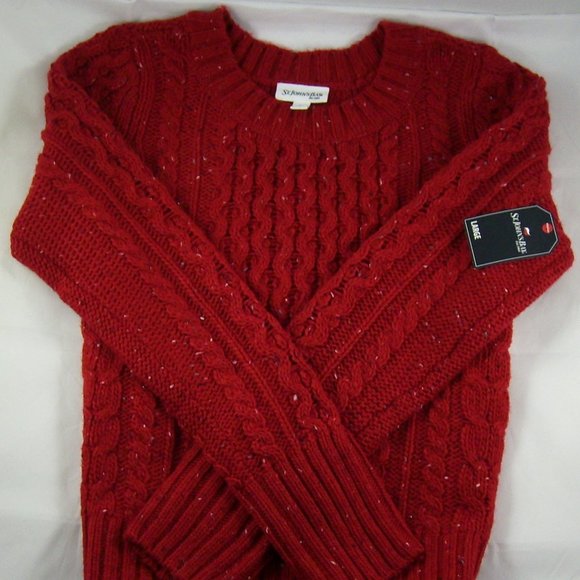 St. John's Bay Sweaters - St. John's Bay Rumba Red Sweater
